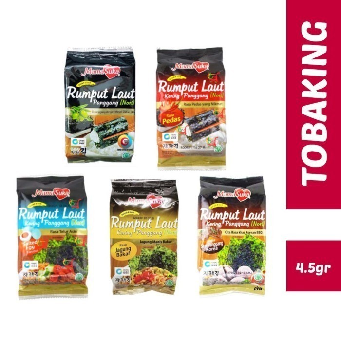 

[oddsolshop] pekanbaru/Mamasuka Rumput Laut Kering Panggang 4.5GR Nori Roasted Seaweed Snack