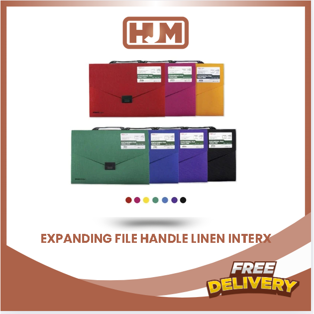 

INTERX EXPANDING FILE HANDLE 12 TABS LINEN SERIES EFX600F