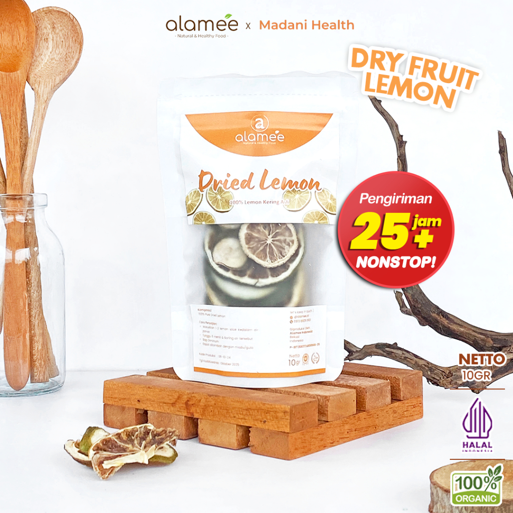 

ALAMEE Lemon Kering Dried Slice Tea Teh Herbal Iris Organik Minuman Herbal Organic 10gr