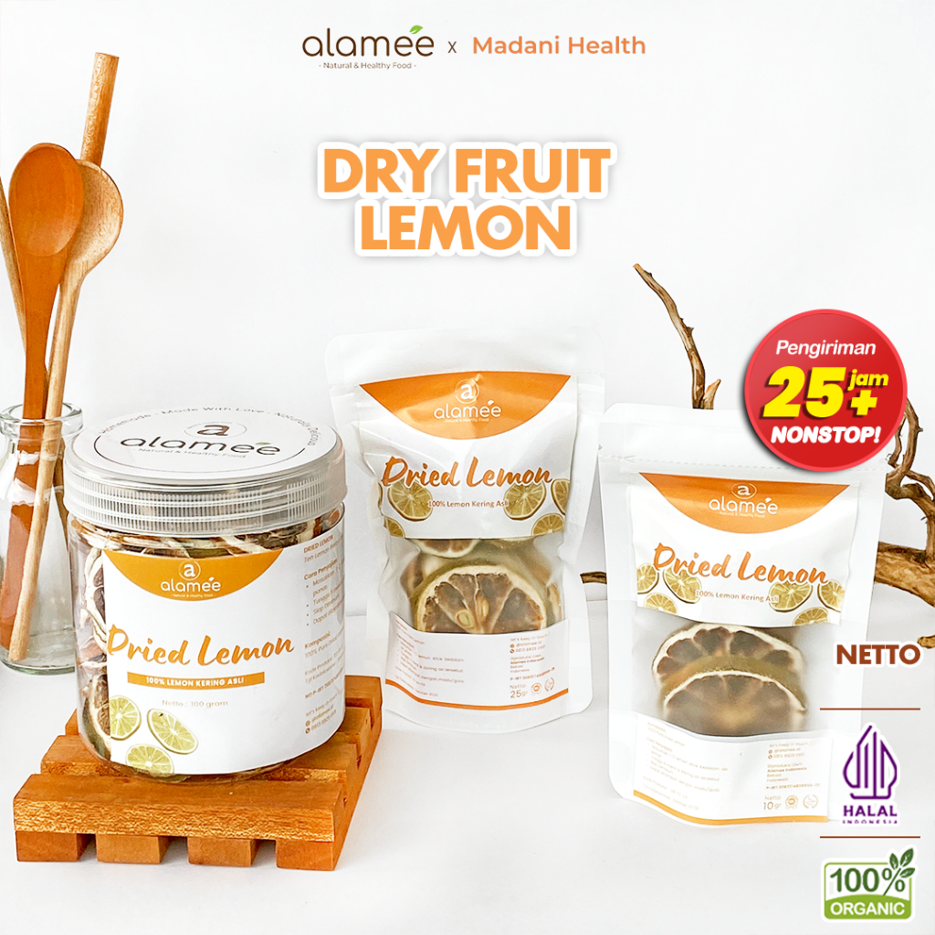 

ALAMEE Lemon Kering Dried Slice Tea Teh Herbal Iris Organik Minuman Herbal Organic