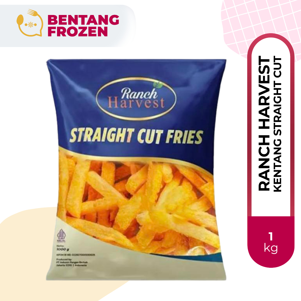

Ranch Harvest Straight Cut Fries 1Kg / Kentang Goreng Frozen