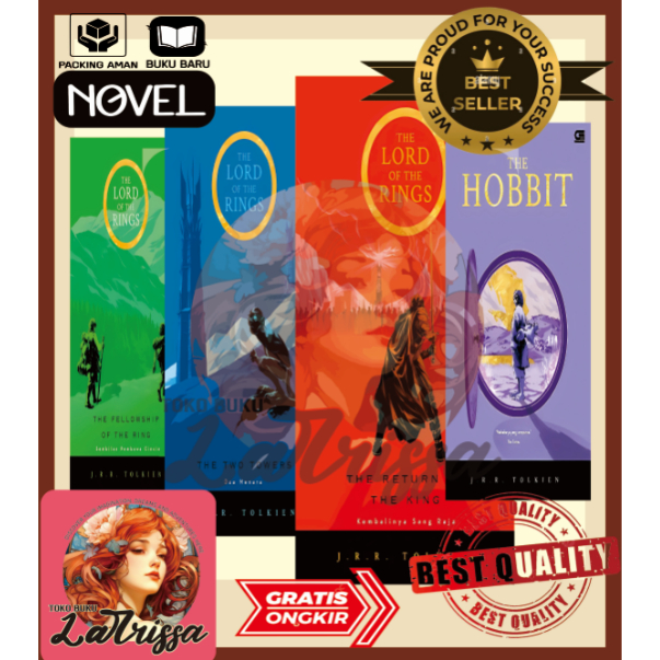 [Indonesia] TK. Paket 4 The Lord Of The Rings - Persahabatan Cincin - Dua Menara - Raja - Hobbit