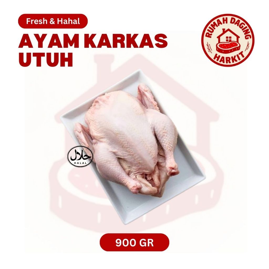

Ayam Karkas Utuh Fresh - Ayam 1 Ekor - Daging Ayam - Ayam Segar - Ayam Frozen 900gr