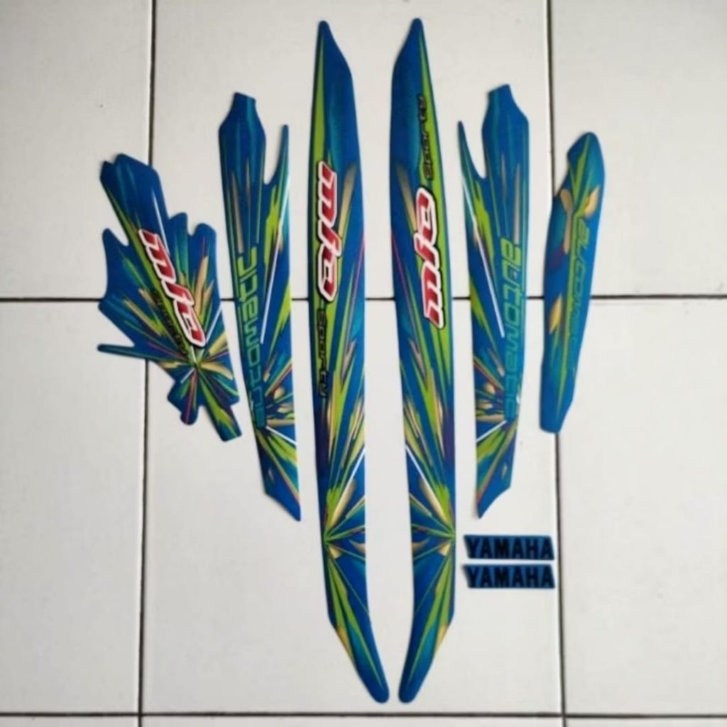 Stiker Striping Lis Body Motor Mio Sporty 2008 Biru