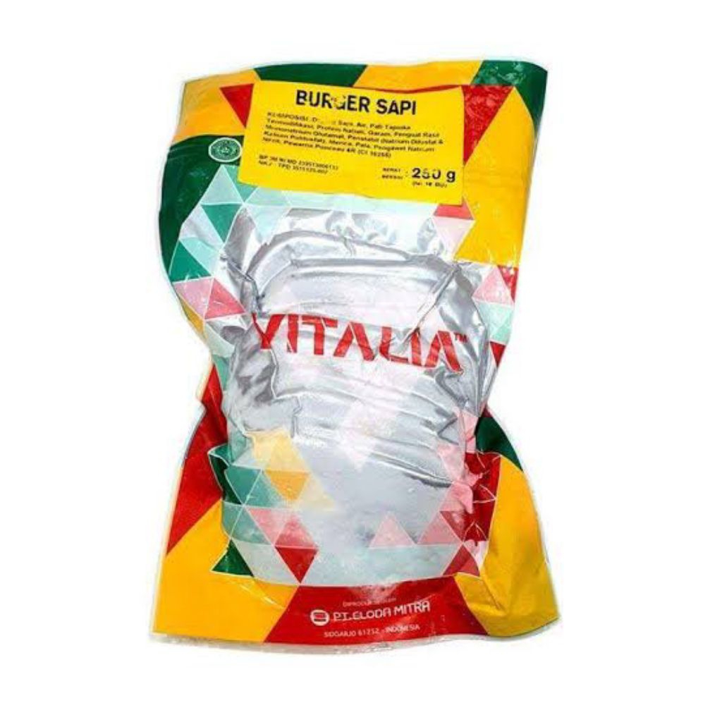 

Vitalia Daging Burger Sapi Beef Patties Kemasan 250 Gram