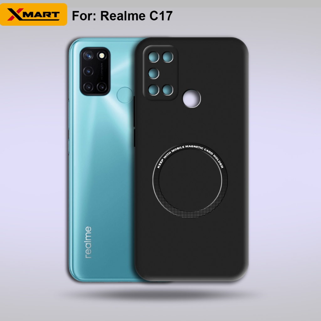 Softcase Realme C17 Casing With Ring Magnetic