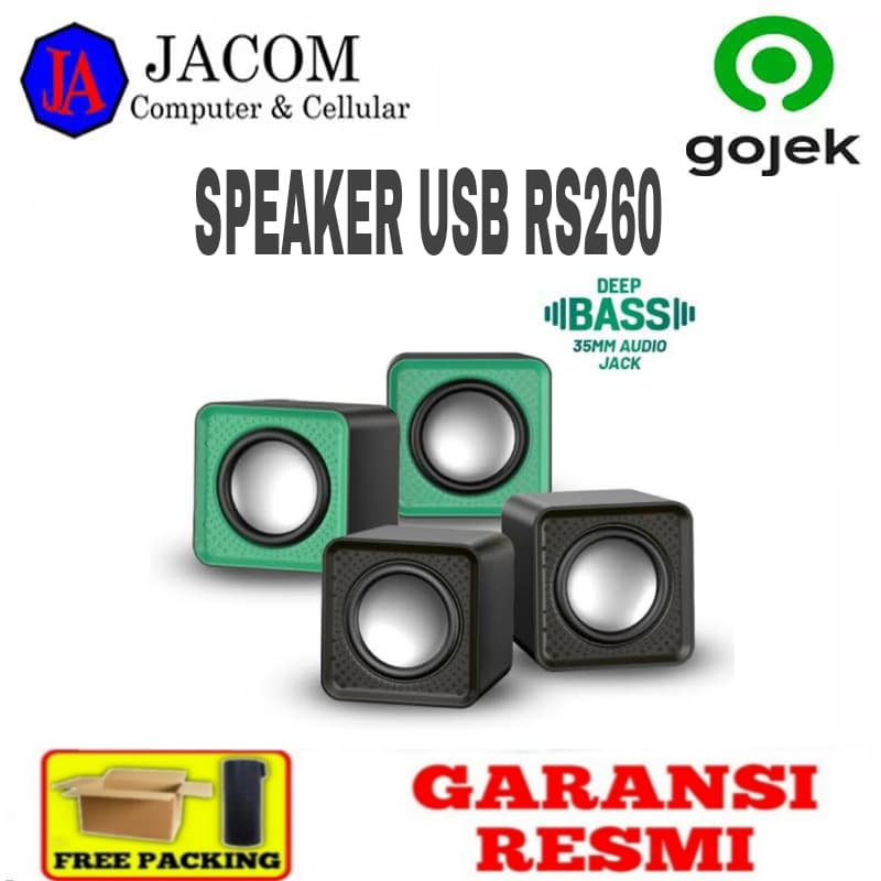 Speaker Komputer Robot RS260 Deep Bass 3.5mm Audio USB Jack Music Mini For Gaming Komputer Laptop Or
