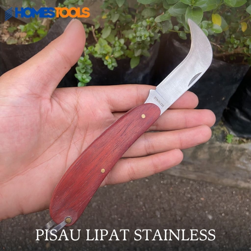 Pisau Lipat Multifungsi Pisau Lipat Stainless Kupas Stek Super Tajam