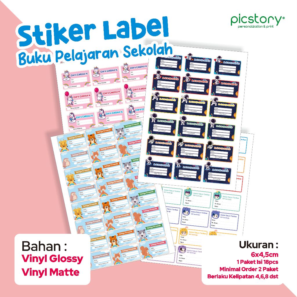 

Stiker Label Buku Pelajaran Sekolah - Sticker Label Nama Mata Pelajaran