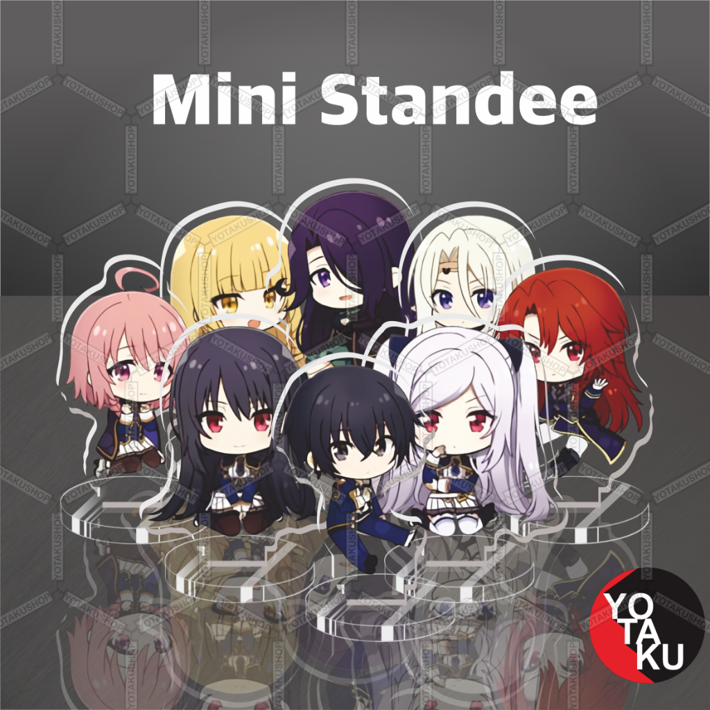 Mini Standee Figure Anime Akrilik Kage Jitsu Seri 2 Cid Alexia Claire Sherry Rose Aurora Iris Beatri