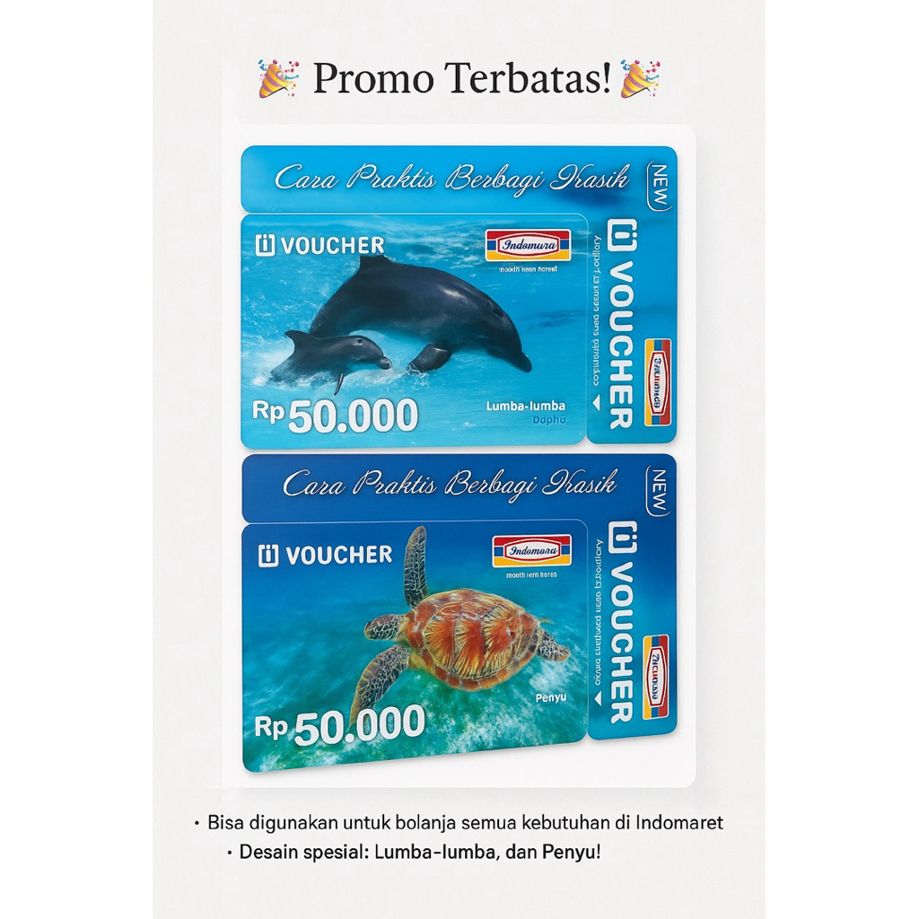 VOUCHER INDOMARET RP 50.000 / VOUCER INDOMARET 50RIBU ORIGINAL 100%