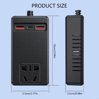 Power Inverter Mobil 150W 12-24V Charger Mobil USB Type C C12