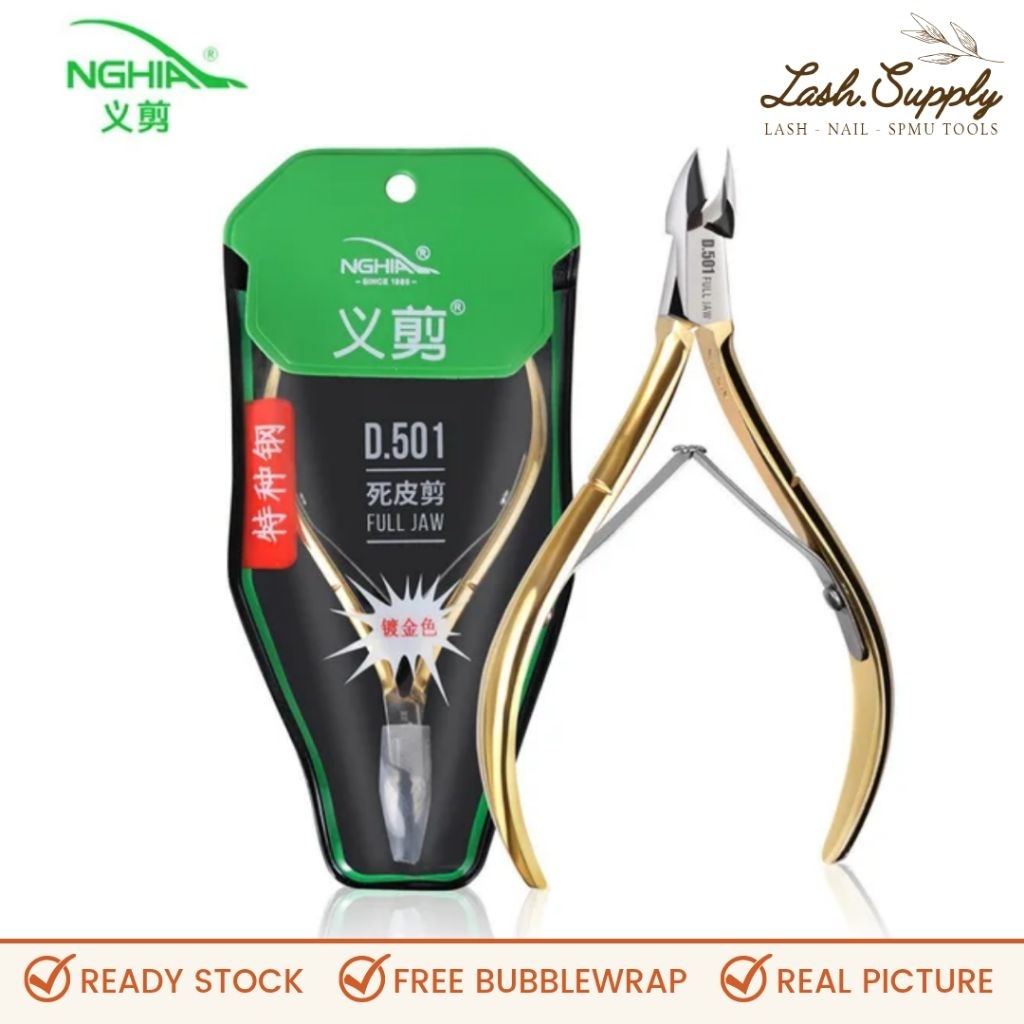 NGHIA D501 D23 FULL JAW Cuticle Nipper Gunting Kutikula Super Tajam Premium Manicure Pedicure
