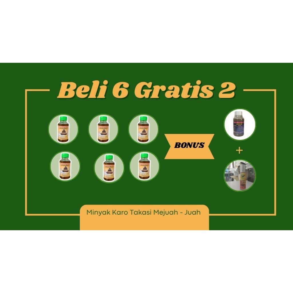 Minyak Karo Takasi Mejuah - juah | Minyak Karo Aroma Serai | Minyak Urut Tradisional | Minyak Urut 1