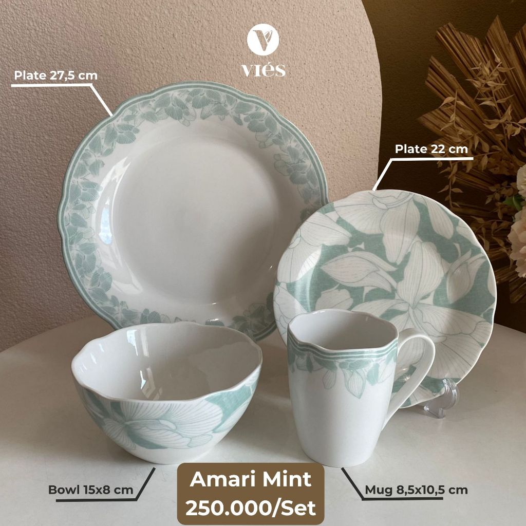 VIES Hampers Piring Keramik Set | Set piring keramik | Hamper Piring Keramik