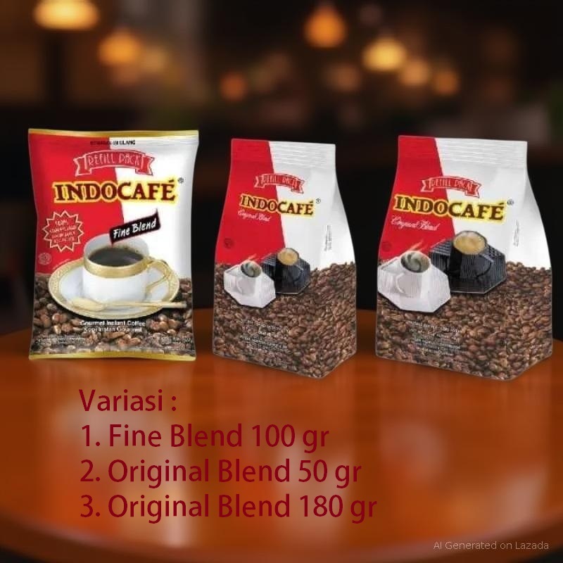 

INDOCAFE Original Blend REFILL fine blend Black Coffee all varian