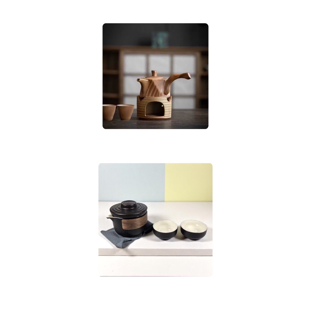 TEKO TEH KERAMIK PEMANAS&TRAVEL TEA SET ONE POT KERAMIK