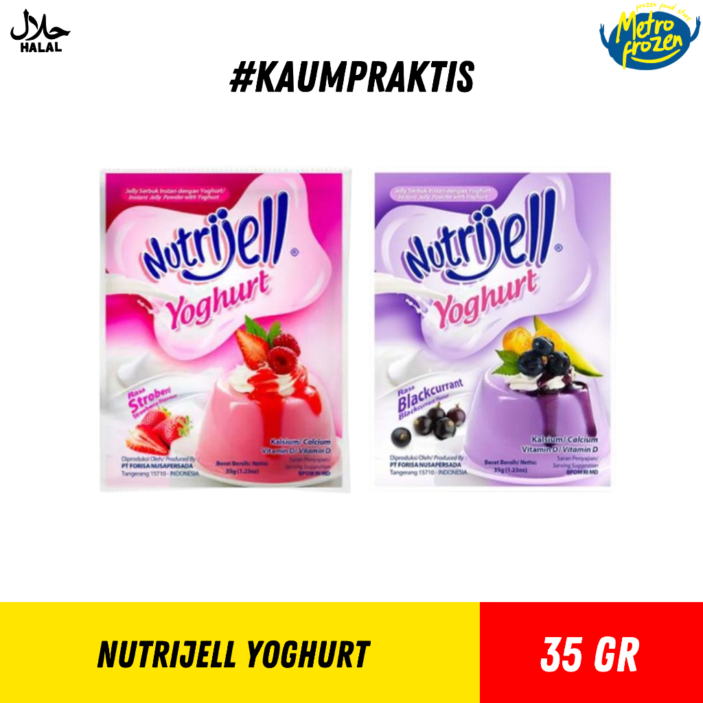 

NUTRIJELL Yoghurt Strawberry & blackcurrant 35gr //nutrijell strawberry //nutrijel blackcurrant //jelly yoghurt