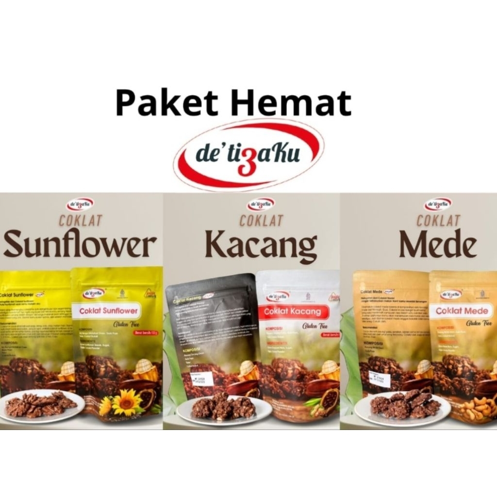 

Paket Hemat (Coklat Kacamg, Coklat Sunflower, Coklat Mede)1