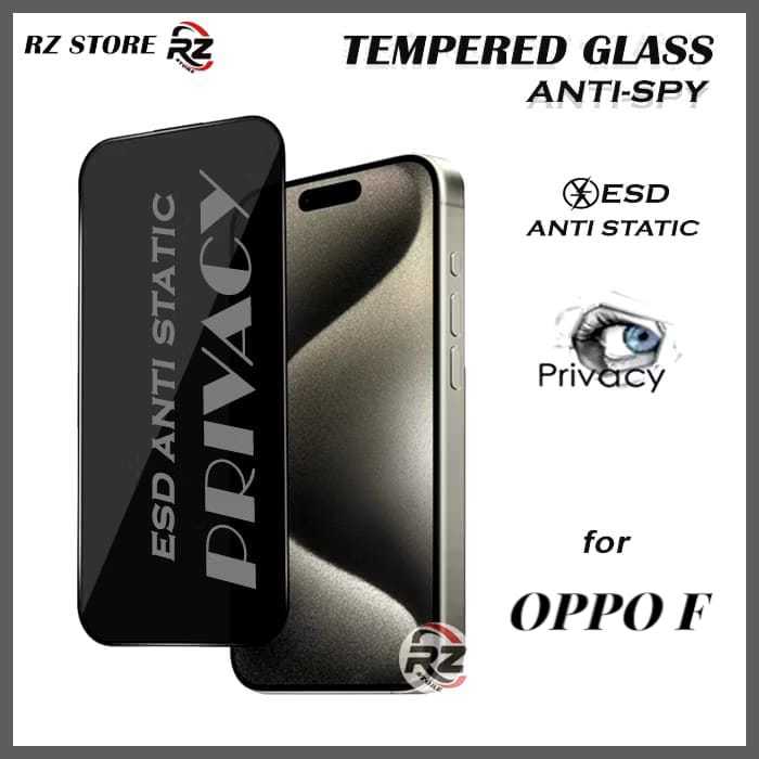 TG PRIVACY FULL KACA anti spy anti static OPPO F1S F5 F7 F9 F11 F15 F17 F19 K3 K5 R17 R17 PRO PLUS p