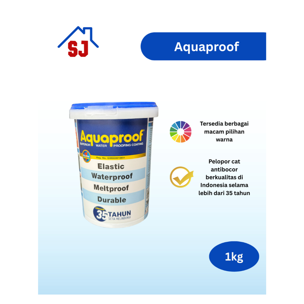 Aquaproof 1Kg dengan Beragam Warna