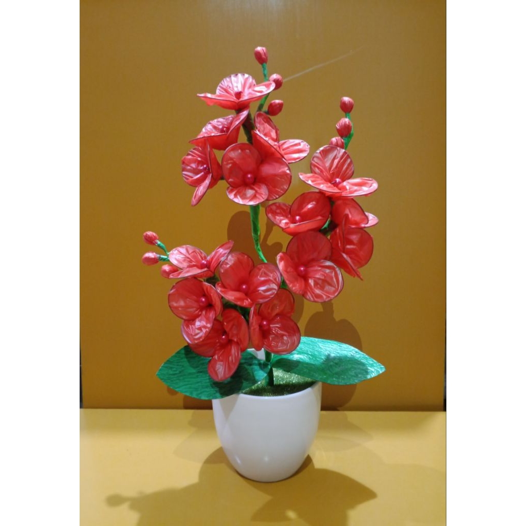 Bunga Dari Plastik kresek( Kerajinan Tangan )