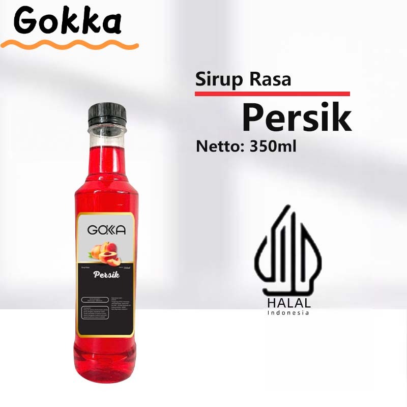 

Gokka Persik Sirup Minuman 350ml - Persik Flavor Syrup / Sirup Persik