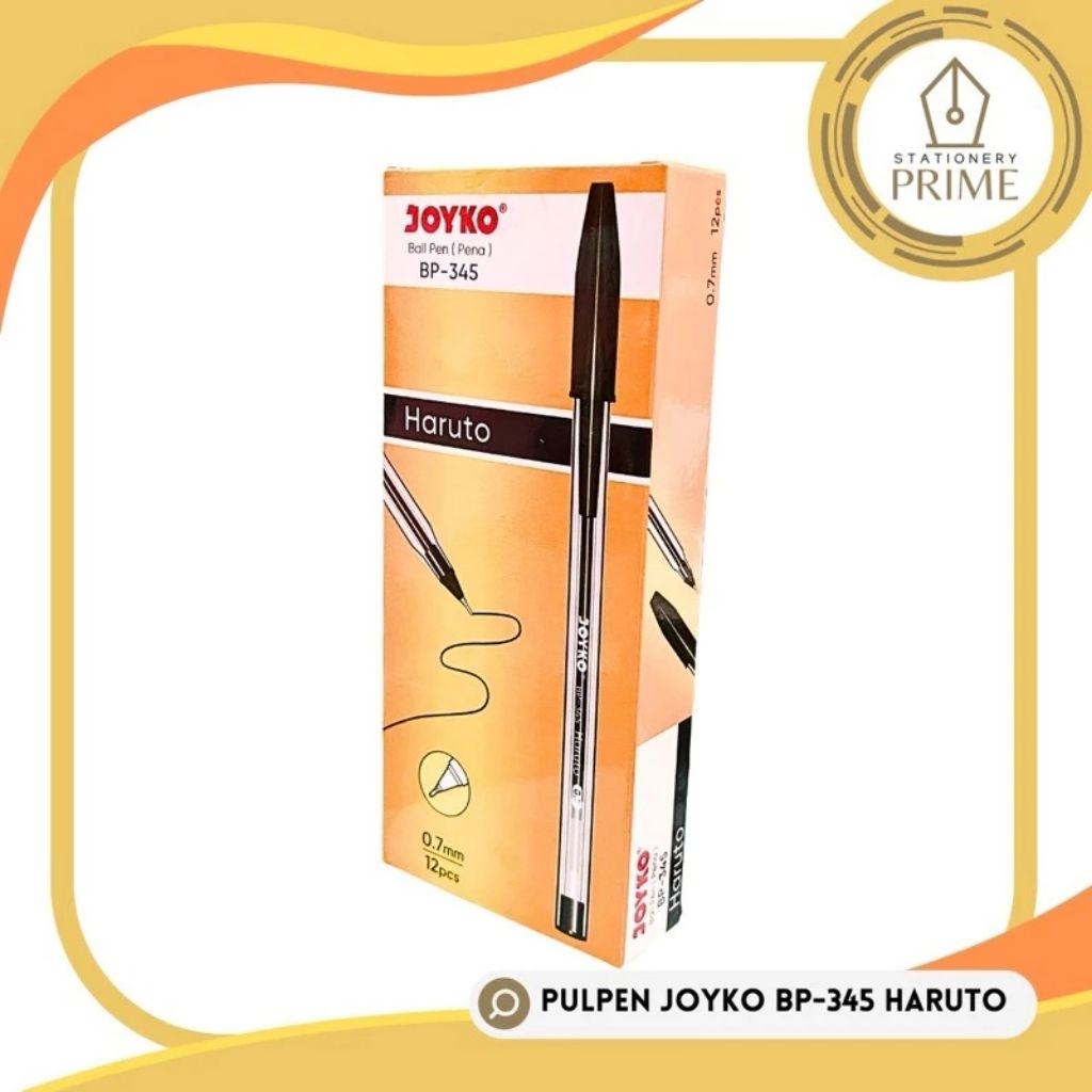 

Pulpen Joyko Haruto BP 345 / Ball Pen BP-345 0.7 mm Ballpen Cabut