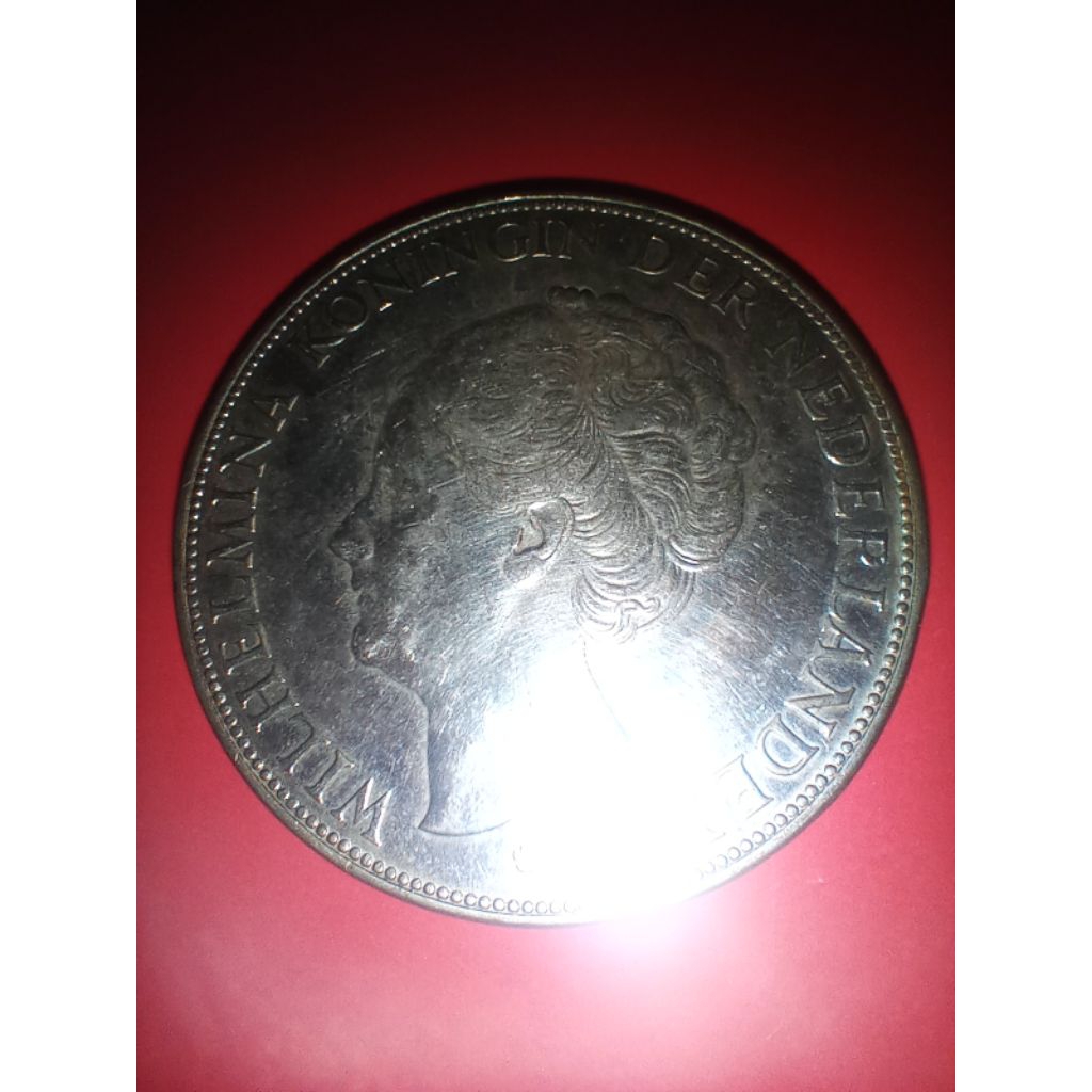 Koin Perak Belanda 2½ Gulden 1930 Asli – Ratu Wilhelmina – Koleksi Langka