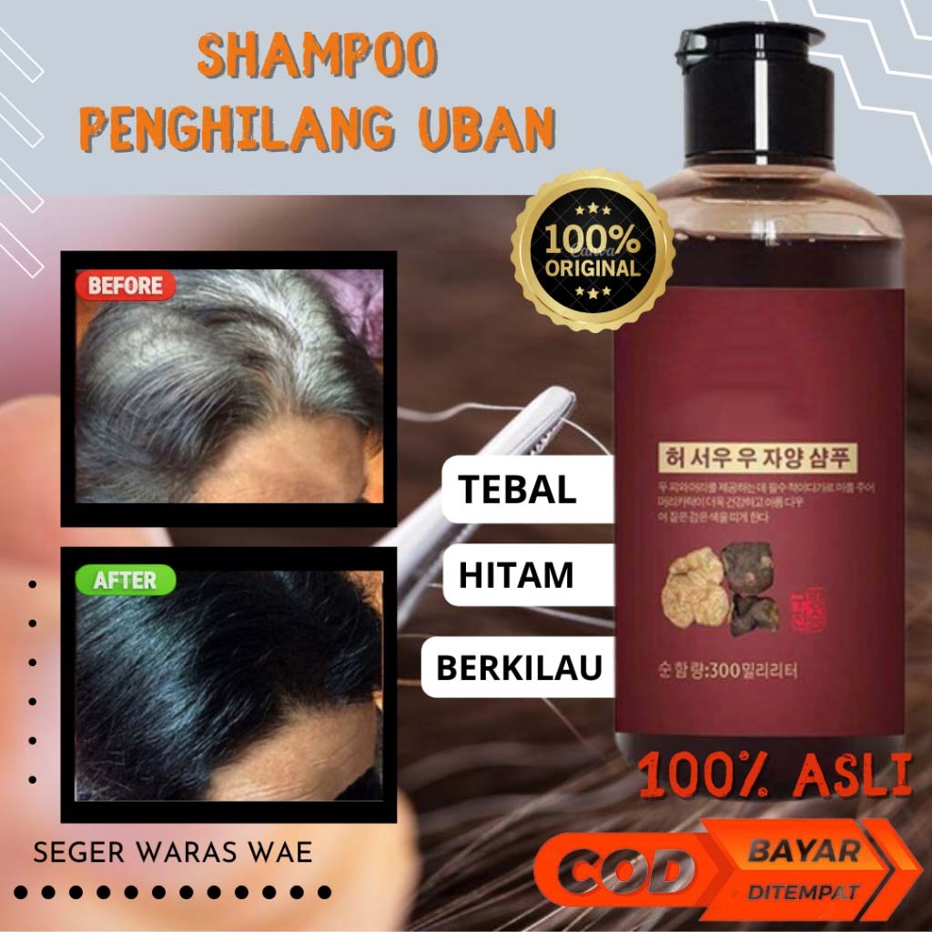 Shampo Penghilang Uban 300ml Permanen Black Herbal Natural penghitam rambut black cultusia original