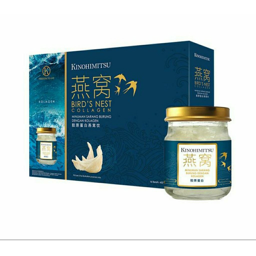 Kinohimitsu Bird Nest Collagen - 6 botol 75 ml