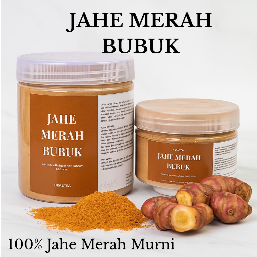 

jahe merah bubuk asli 100% murni tanpa campuran gula