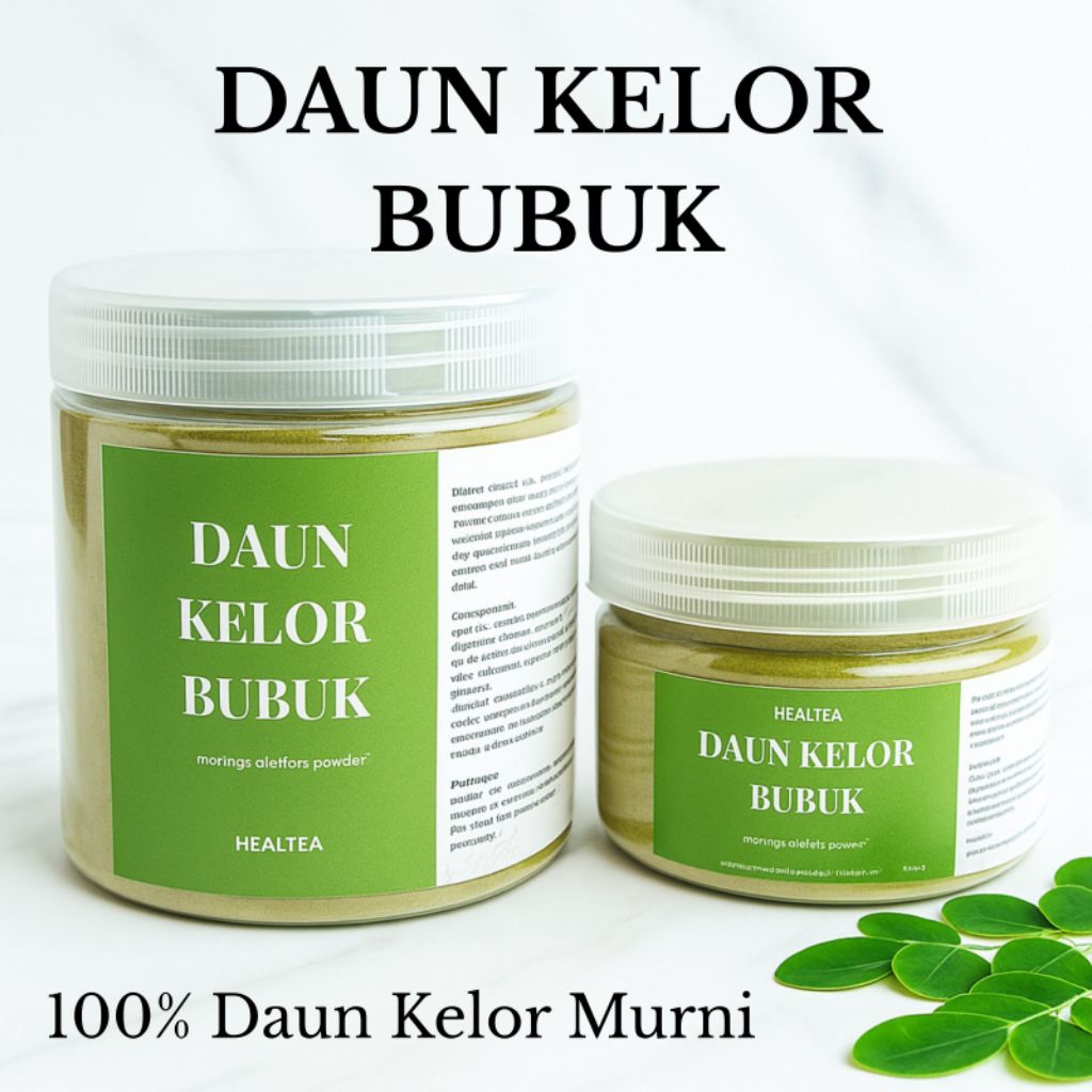 

daun kelor bubuk moringa powder organik asli 100% rempah herbal