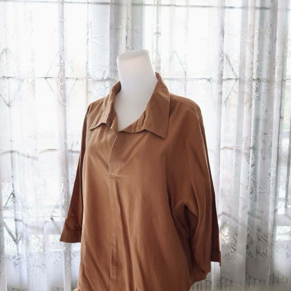 (Preloved) Blouse Cokelat Wanita - Et Cetera (L)
