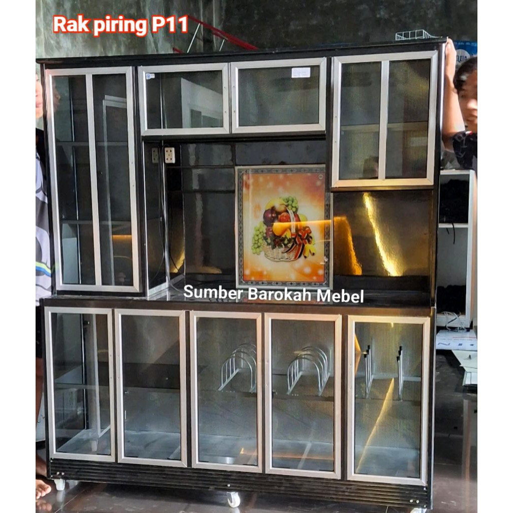 RAK PIRING/ LEMARI PIRING ALUMUNIUM PINTU 11 - KOTA SEMARANG DAN SEKITARNYA