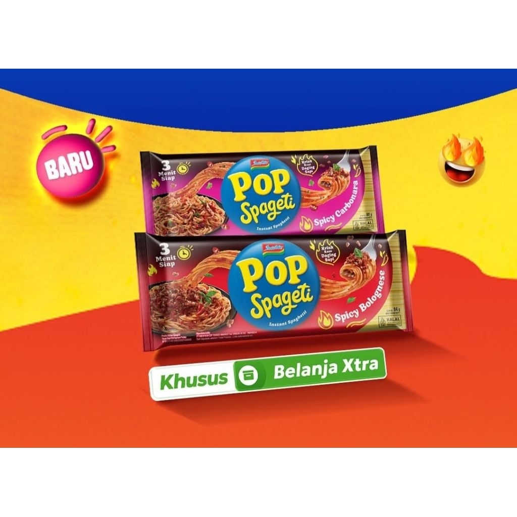 

Indomie Pop Spageti Spicy 84 gram - Makanan Noodles Pop Spageti Spicy 84 gram Khusus Belanja Xtra