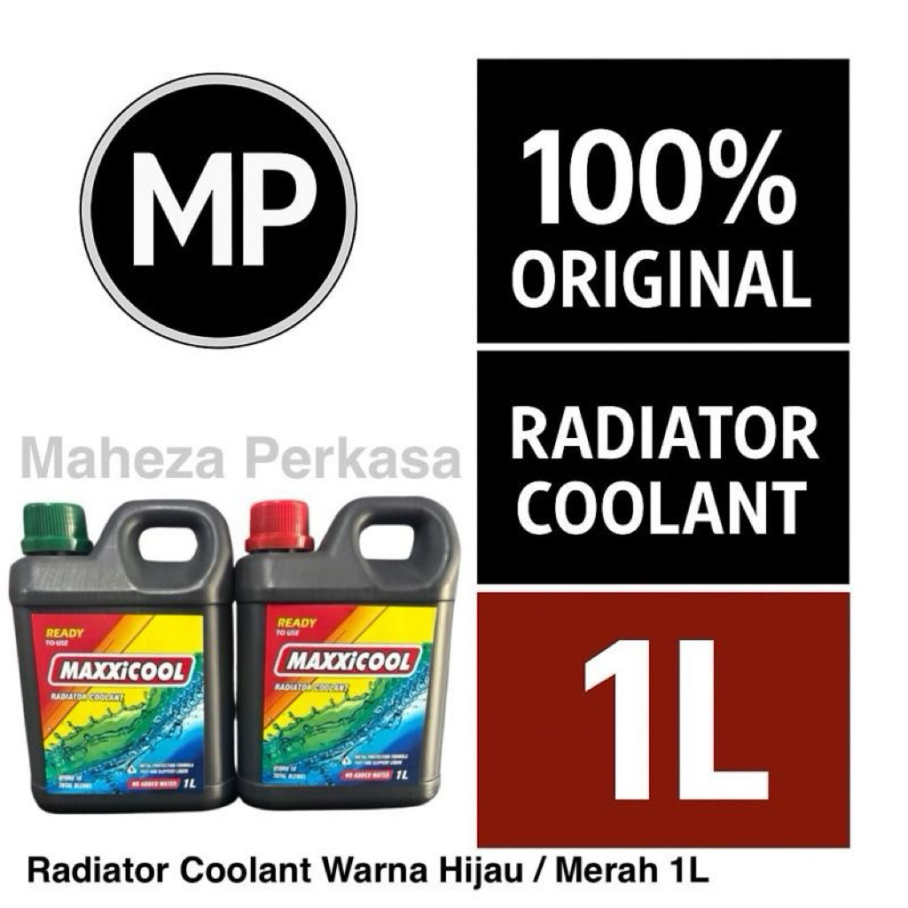 Radiator Coolant Warna Hijau / Pendingin Radiator Warna Merah original murah 1L motor mobil Maxxicoo