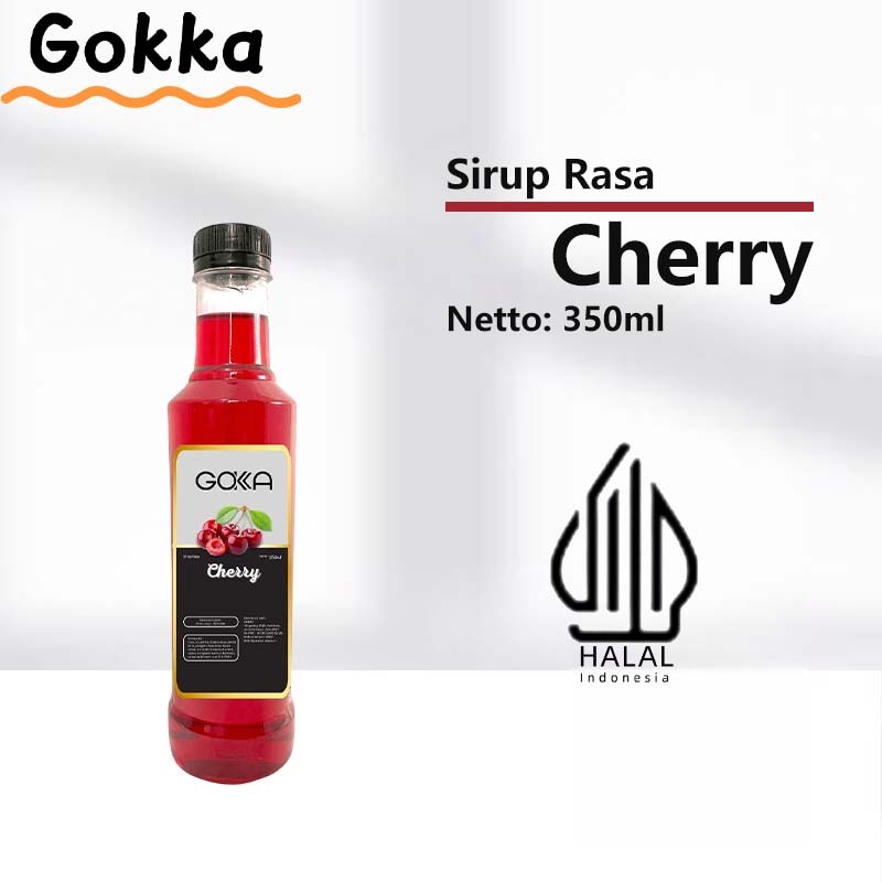 

Gokka Cherry Sirup Minuman 350ml - Cherry Flavor Syrup / Sirup Cherry
