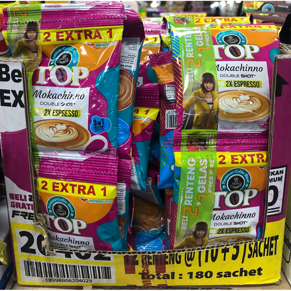 

1 dus Top kopi instant 3 in 1 mokachino| 12 rtg*10* 22 gr