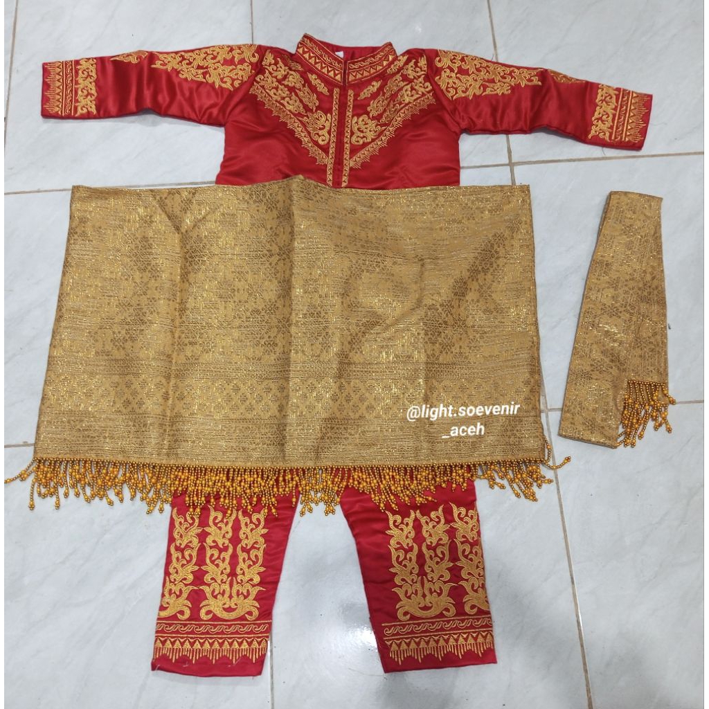 Set Baju Adat Aceh Bordir Cewek/Baju Tradisional Aceh/Baju Tarian Aceh