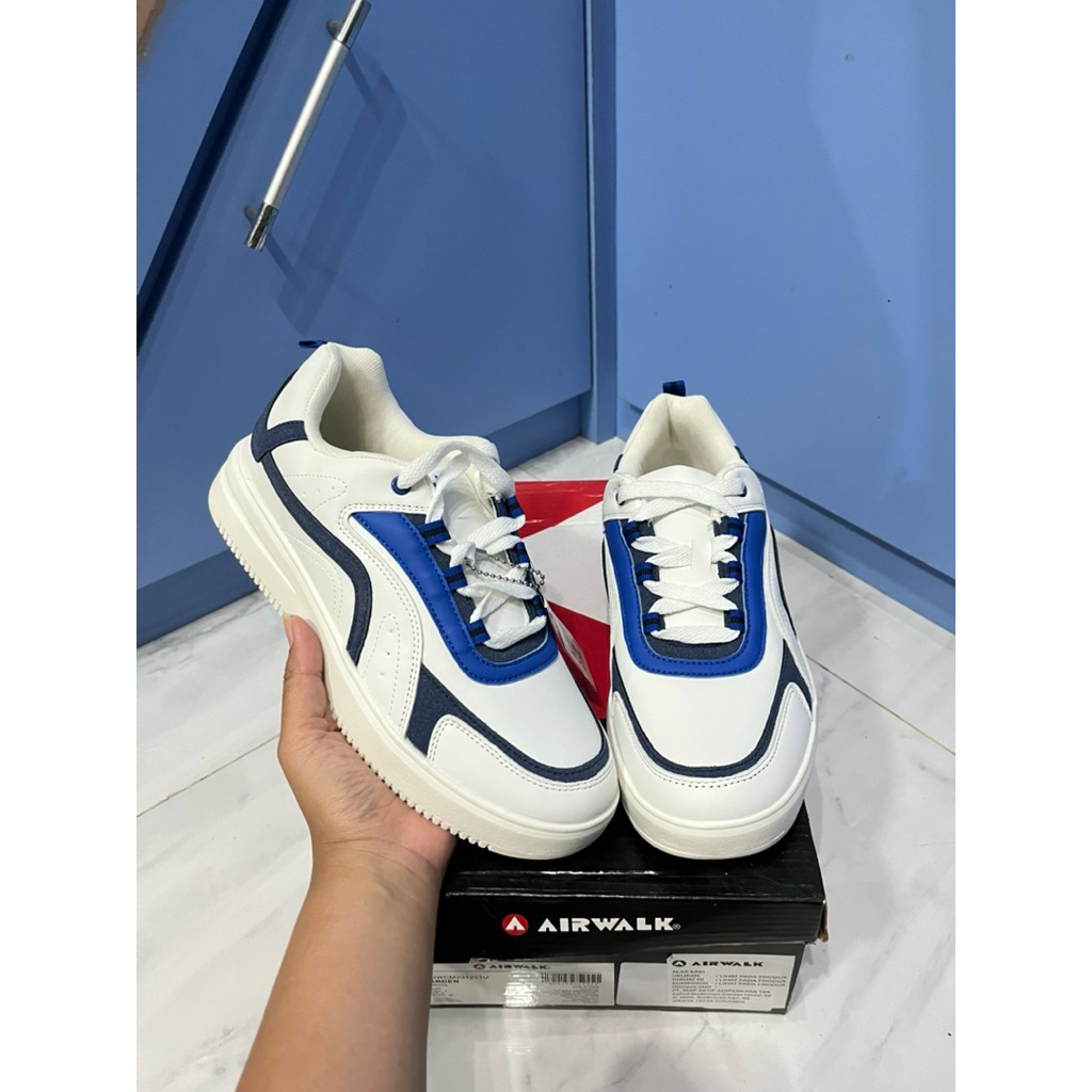 Sepatu Airwalk UNISEX (men/ women) putih mix biru sale 70% (ARDEN)