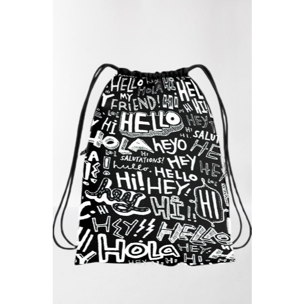 Big Promo Kh - Tas Serut Cowok Taslan Polos - Ransel Drawstring Bag Waterproof Tas Serut Polos /