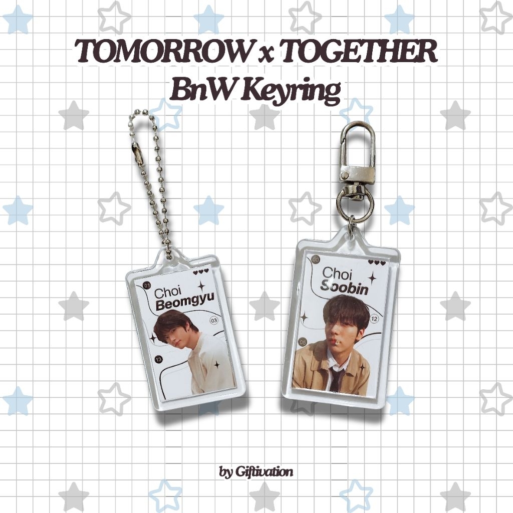 TOMORROW X TOGETHER KEYRING KEYCHAIN BNW SOOBIN YEONJUN BEOMGYU TAEHYUN HUENINGKAI