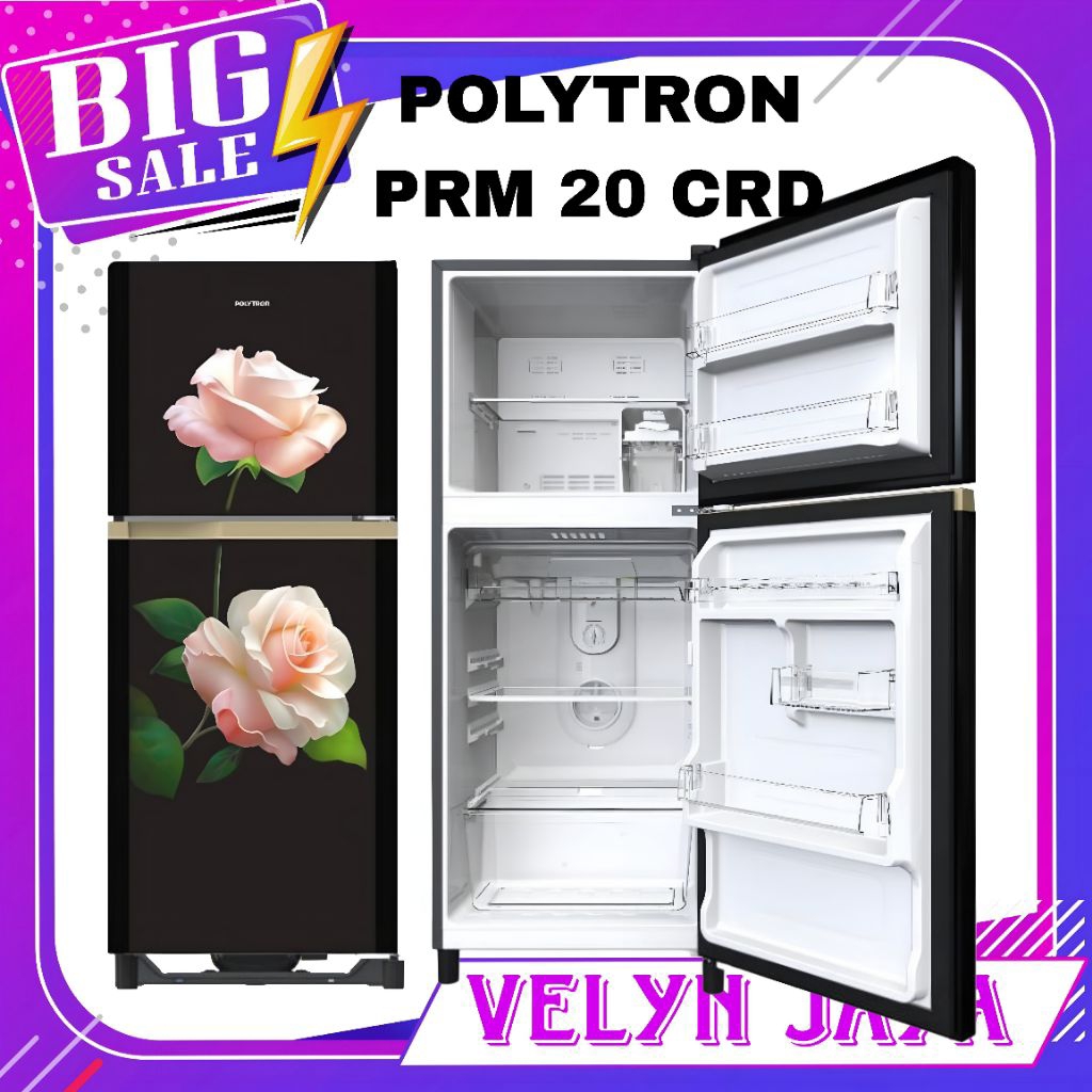Kulkas polytron 2 pintu terbaru prm 20crd kulkas polytron 2 pintu murah 20 crd