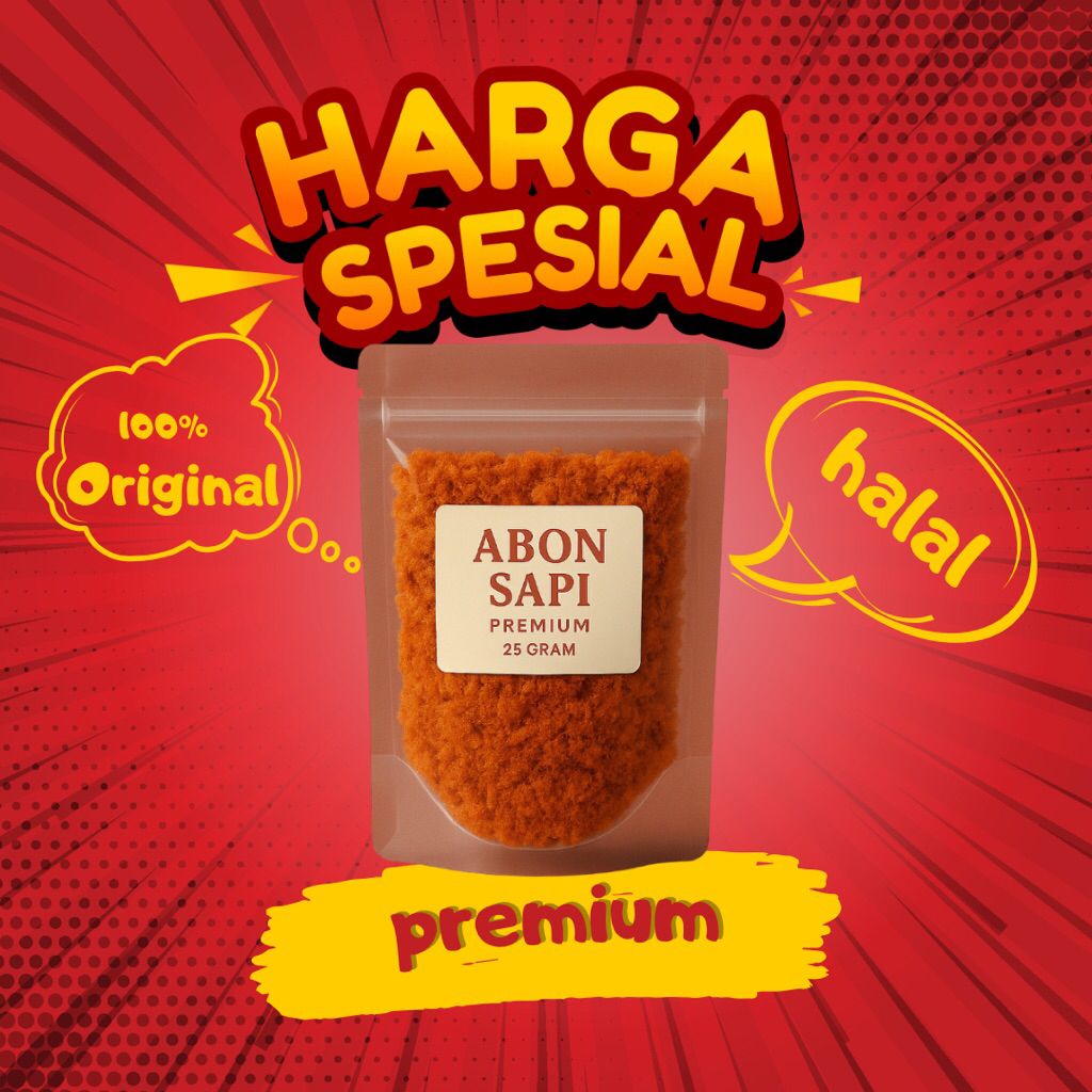 

Abon Sapi Crunchy Premium 25gr - Cita Rasa Premium Pilihan Tepat Setiap Hidangan - Rasa Otentik Nusantara