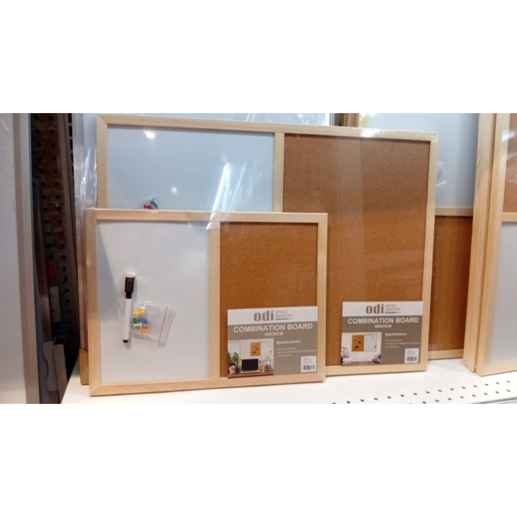 

Papan Cork Board & Whiteboard Dengan Push Pin (Cokelat) - Odip