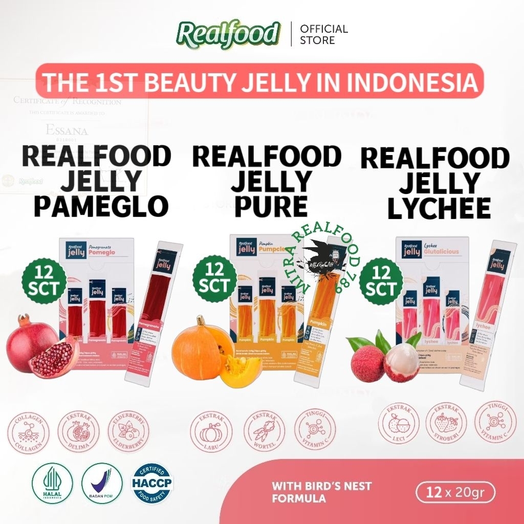 

Realfood Jelly Flawless , Leci , Pure 12 Sct ( Cemilan Sehat Dengan Formulasi Buah Dan Sarang Burung Walet )