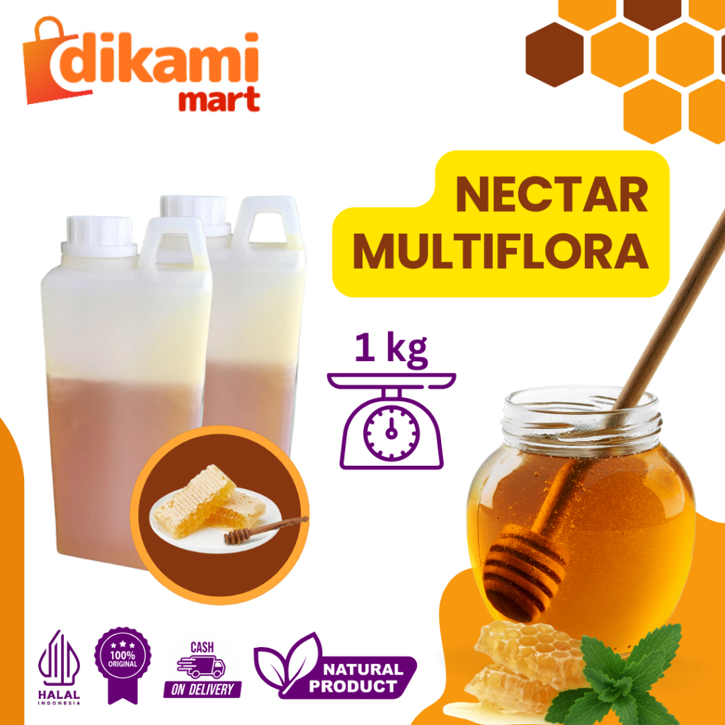 

Madu Asli 100% - Madu Murni Nektar Multiflora 1 Kg - Pure Natural Raw Honey