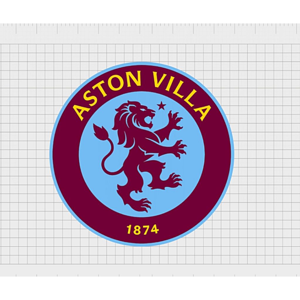 Bordir Club Aston villa / Emblem Patch Aston villa  / Logo Aston villa Bagus dan Rapi