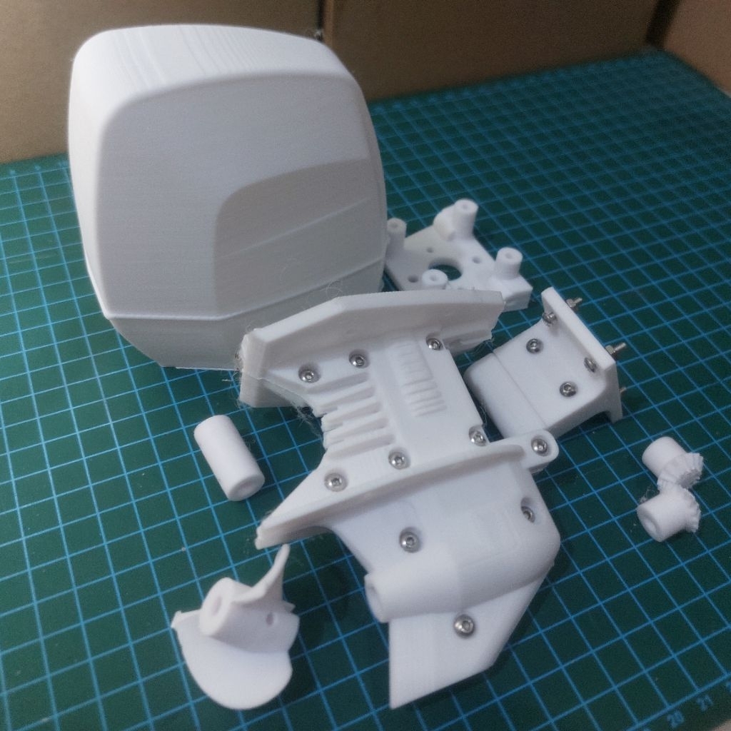 Motor Tempel Outboard RC Boat 3D Print